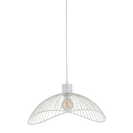 Italux Nunez PND-1702-1-L-W lampa wisząca nowoczesna stal biały mat IP20 1x40W E27 50cm