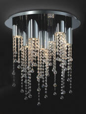 Italux plafon lampa sufitowa Larix MX93708-7A chrom kryształy 50cm