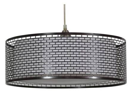 Candellux BROWN 2 31-72931 lampa wisząca podwójny abażur metalowy dekoracyjny brązowy+ płótno 1X60W E27 40 cm WM