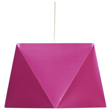 Candellux HEXAGEN 31-03638 lampa wisząca geometryczny kształt abażura różowy 1X60W E27 42 cm