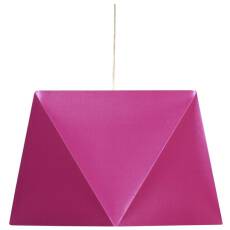Candellux HEXAGEN 31-03638 lampa wisząca geometryczny kształt abażura różowy 1X60W E27 42 cm