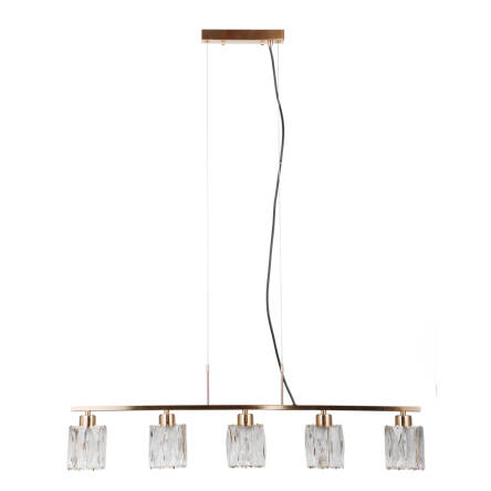 Italux Simona PND-40814-5-HBR lampa wisząca złota E14 85cm