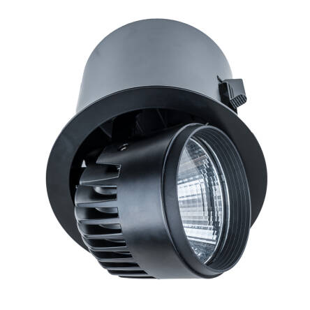 Italux Tanto BL 3100LM RA90 RA-721R/BK-WW/12 oprawa wpuszczana nowoczesna aluminium czarny 18,8cm IP20 LED 34W 3000K