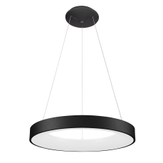 Italux Giulia 5304-850RP-BK-4  lampa wisząca nowoczesna czarna aluminium klosz akryl 60cm 4000K LED 50W