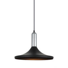 Italux lampa wisząca Lusty MDM-3027/1 BK+CR chrom czarny metalowa 36cm