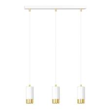 Emibig FUMIKO 3 WH/GOLD 815/3 lampa wisząca designerska metalowa tuby białe złote 3x30W GU10 45cm