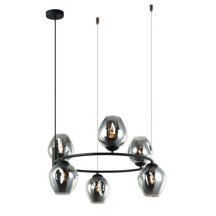 Italux lampa wisząca Roxane MDM-4045-6 BK+SG czarna