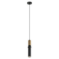 Italux Isidora PND-14290-1-BRO-BK lampa wisząca nowoczesna aluminium czarny i antyczny brąz 1xGU10 25W IP20 10cm IP20