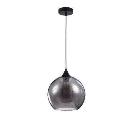 Maytoni Bergen T314-11-B lampa wisząca metalowa rama czarna szklany klosz 1xE27 60W 25cm