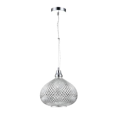 Maytoni Moreno P019-PL-01-N lampa wisząca metalowa rama chrom klosz szkło teksturowane 1xE27 60W 28 cm