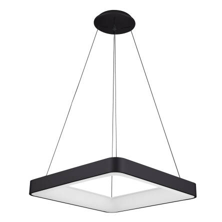 Italux Giacinto 5304-850SQP-BK-3 lampa wisząca nowoczesna aluminium czarny klosz akrylowy kwadrat IP20 LED 50W 3000K 60cm