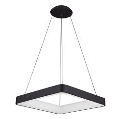 Italux Giacinto 5304-850SQP-BK-3 lampa wisząca nowoczesna aluminium czarny klosz akrylowy kwadrat IP20 LED 50W 3000K 60cm