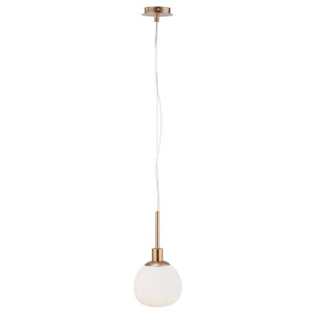 Maytoni Erich MOD221-PL-01-G lampa wisząca metalowa rama mosiądz klosz biały z matowego szkła 1xE14 40W 15 cm