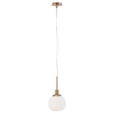 Maytoni Erich MOD221-PL-01-G lampa wisząca metalowa rama mosiądz klosz biały z matowego szkła 1xE14 40W 15 cm