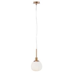 Maytoni Erich MOD221-PL-01-G lampa wisząca metalowa rama mosiądz klosz biały z matowego szkła 1xE14 40W 15 cm
