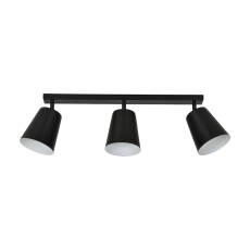 Emibig PRISM 3 BLACK / WHITE 385/3 plafon lampa sufitowa regulowane klosze czarne biały 3x60W E27 90cm