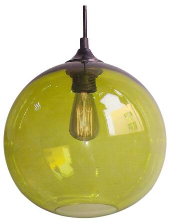 Candellux EDISON 31-29546 lampa wisząca zielona szklany klosz 1X60W E27 25cm