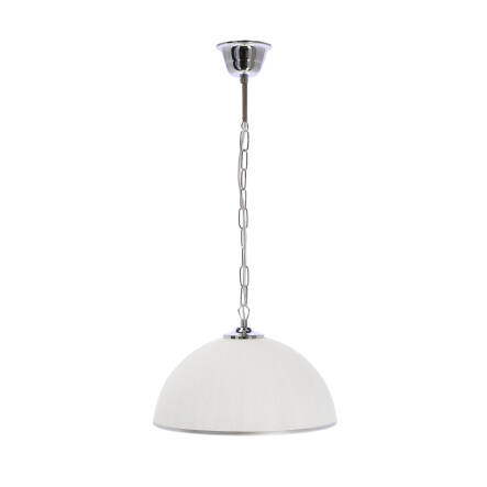 Candellux SUGAR 31-77745  lampa wisząca biały klosz ze szkła zdobiony chrom 1X60W E27 30 cm