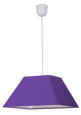 Candellux ROBIN 31-03294 lampa wisząca geometryczny kształt abażura z tkaniny fioletowej 1X60W E27 35 cm