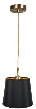 Candellux MILONGA 31-53534 lampa wisząca abażur czarny patyna 1X60W E27 20cm