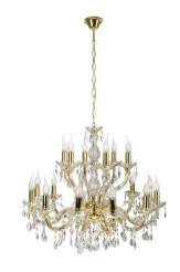 Candellux MARIA TERESA 30-94615 lampa wisząca złoty kryształy 18X40W E14 76cm