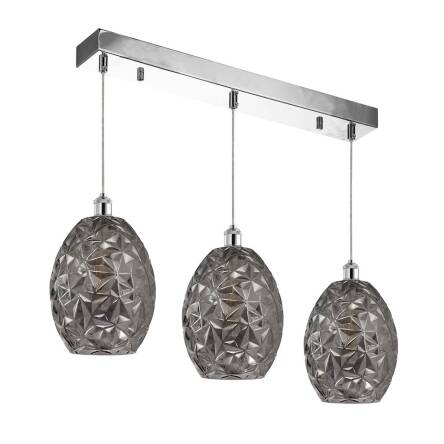 Milagro BELIZE ML5487 lampa wisząca klosz o futurystycznym designie przypomina owalną bryłę z wytłoczeniami 3xE27 80cm