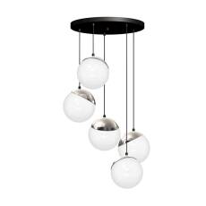 Milagro SFERA MLP8885 lampa wisząca chrom szklane klosze regulacja wysokości 5xE14 35cm