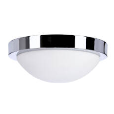 Candellux RODA 11-96916 plafon lampa sufitowa chrom szklany klosz 1X60W E27 28cm IP44