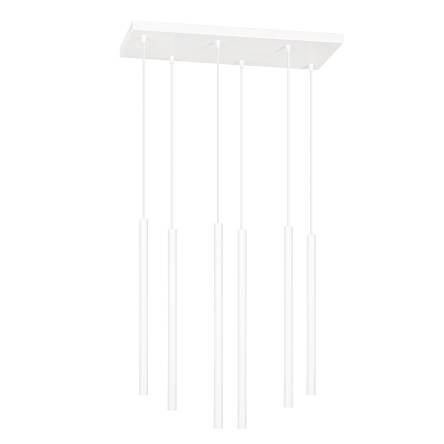 Emibig SELTER 6 WHITE 553/6 lampa wisząca designerski spot wiszący halogen tuby białe metalowe 6x30W G9 59cm