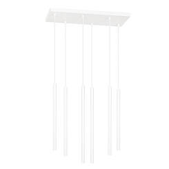 Emibig SELTER 6 WHITE 553/6 lampa wisząca designerski spot wiszący halogen tuby białe metalowe 6x30W G9 59cm