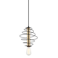 Italux lampa wisząca Mirren MDM-3932/1 BK+BRO czarna brąz druciana 22,5cm