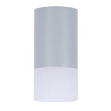 Candellux TUBA 2273686 oprawa stropowa natynkowa akrylowy klosz mrożony szary 1X50W GU10 6,4 cm