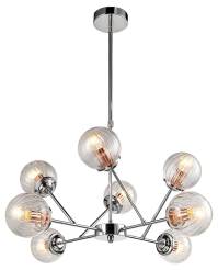 Candellux BEST 38-67289 lampa wisząca chrom + miedź 8X40W E14 75cm