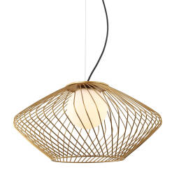 Italux lampa wisząca Zeno MDM-3844-1 GD złota druciana 52cm
