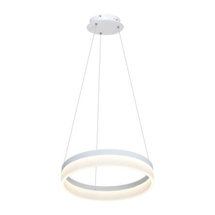 Milagro RING ML405 lampa wisząca biała okrągła metalowa regulowana wysokość 24W 4000K LED 40cm WM