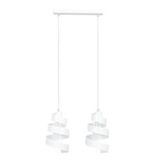 Emibig SAGA 2 WHITE 351/2 lampa wisząca design biała metalowa kręcona podwójna 2x60W E27 40cm