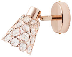 Candellux GLOSSY 91-97432 kinkiet lampa ścienna mosiądz kryształki 1X40W G9 7cm