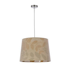 Candellux MIRAGE 31-03218 lampa wisząca abażur stożkowy biały z roślinnym motywem 1X60W E27 35 cm