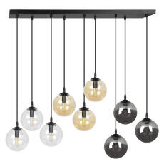 Emibig COSMO 9 BL/MIXA 714/9M1 lampa wisząca nowoczesna klosze szklane kule regulowana 9x40W E14 92cm