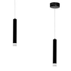 Milagro CARBON ML182 lampa wisząca nowoczesna minimalistyczna metal akryl podłużna czarna 1X5W LED 4000K 3,8cm
