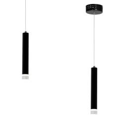 Milagro CARBON ML182 lampa wisząca nowoczesna minimalistyczna metal akryl podłużna czarna 1X5W LED 4000K 3,8cm