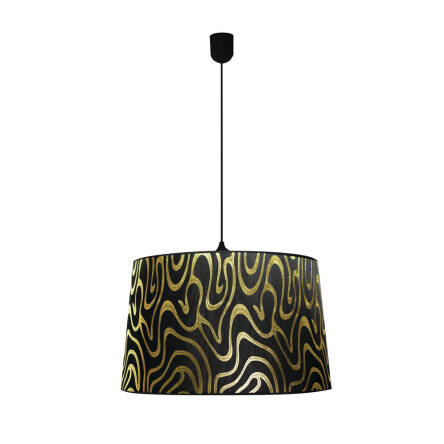 Candellux TIGER 31-94455 lampa wisząca czarno-złoty abażur 1X60W E27 40cm