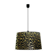 Candellux TIGER 31-94455 lampa wisząca czarno-złoty abażur 1X60W E27 40cm