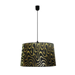 Candellux TIGER 31-94455 lampa wisząca czarno-złoty abażur 1X60W E27 40cm