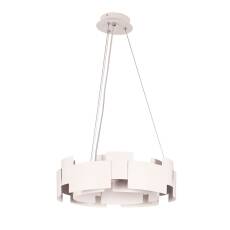 Milagro TORINO WHITE ML6140 lampa wisząca metal geometryczna biały 3000K 24W LED 46cm