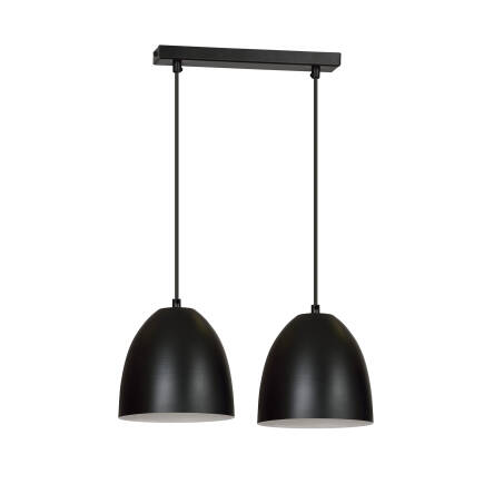 Emibig LENOX 2 BLACK / WHITE 391/2 lampa wisząca nowoczesna regulowana metal czarno-biały 2x60W E27 45cm