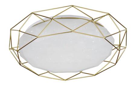 Candellux SVEN 98-66312 plafon lampa sufitowa akrylowy klosz 24W LED 3000K złoty 43cm