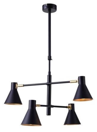 Candellux LESS 34-72689 lampa wisząca czarna matowa 4X40W E14 54cm