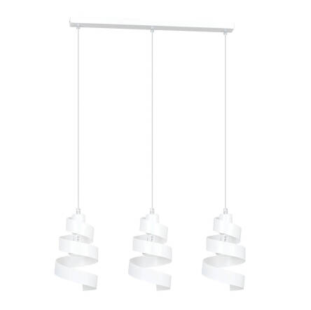 Emibig SAGA 3 WHITE 351/3 lampa wisząca nowoczesna metalowa biała kręcona potrójna 3x60W E27 66cm