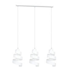 Emibig SAGA 3 WHITE 351/3 lampa wisząca nowoczesna metalowa biała kręcona potrójna 3x60W E27 66cm